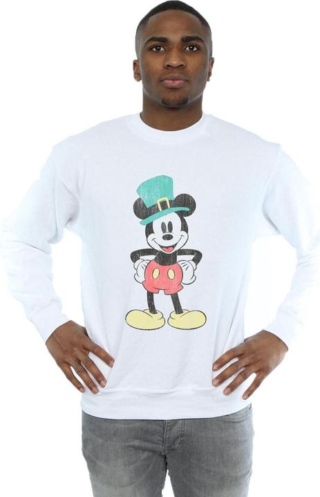 Actual product image Disney Mens Mickey Mouse Leprechaun Hat Sweatshirt (M)