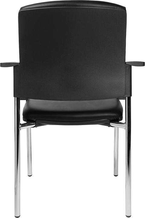 Image du produit Topstar Siège visiteur BtoB 10, piétement 4 pieds, revêtement similicuir, empilable, accoudoirs