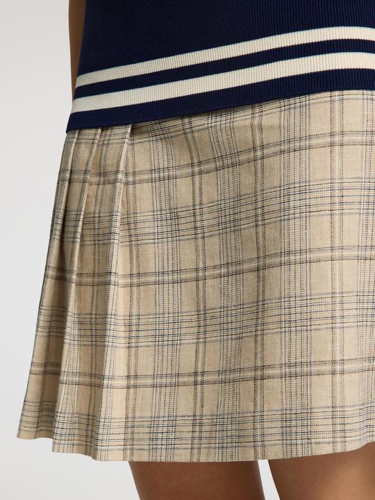 Actual product image Selected Femme Leinenmix Karo Plisseerock (38)
