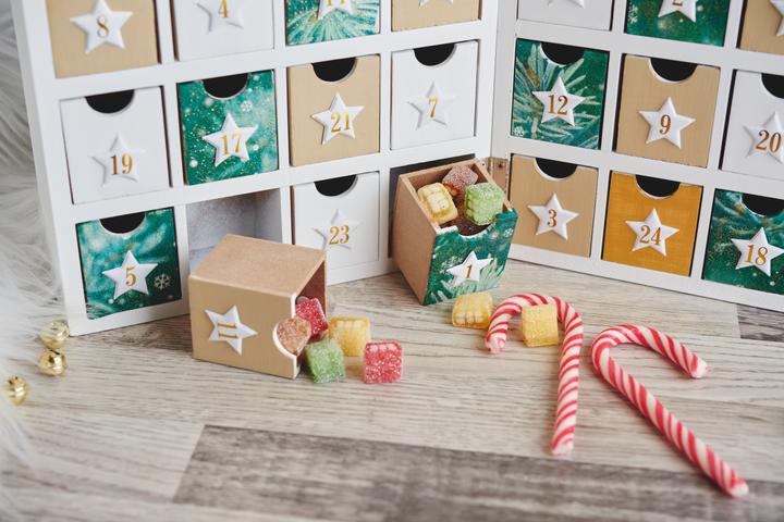 Actual product image VBS Folding cabinet / Advent calendar, MDF wood white lacquered