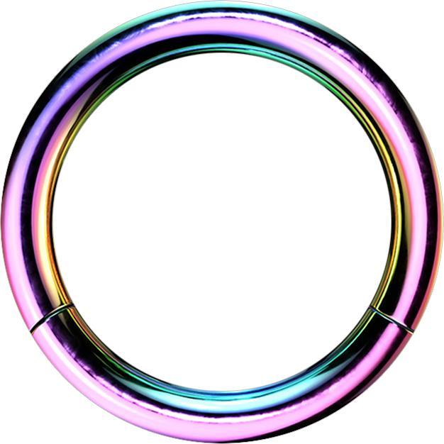 Produktbild Star Piercing Segmentring klappbar farbig (Chirurgenstahl 316L)