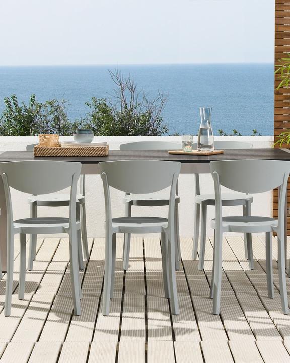Immagine prodotto Beliani Sedia da pranzo in plastica grigio chiaro Set di 8 VIESTE
