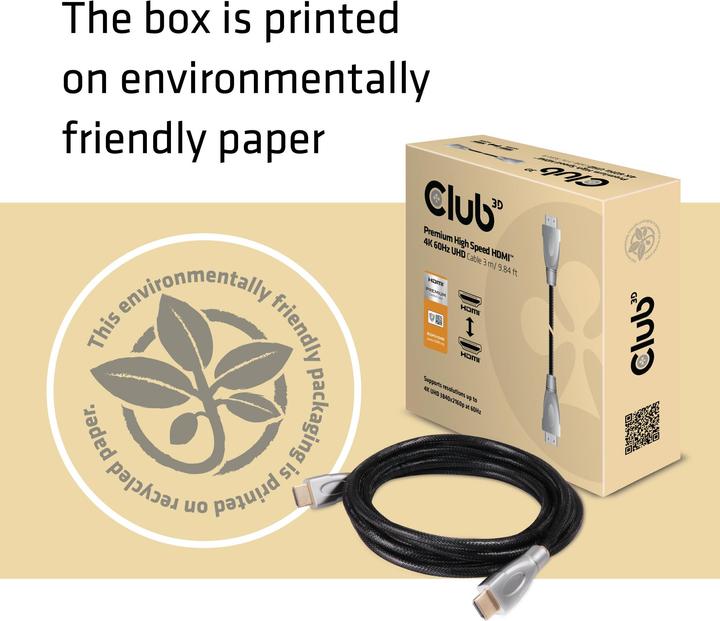 Image du produit Club 3D HDMI (Typ A) – HDMI (Typ A) (3 m, HDMI)