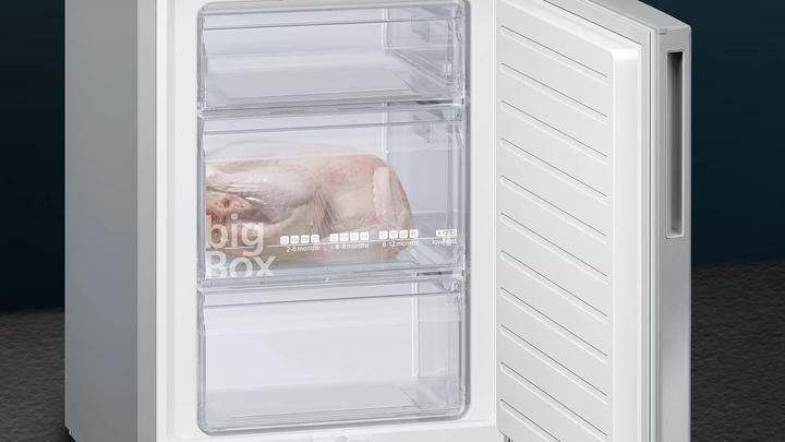 Image du produit Siemens iQ500, Réfrigérateur/congélateur indépendant avec partie congélation en bas, 201 x 60 cm, inox (343 l)