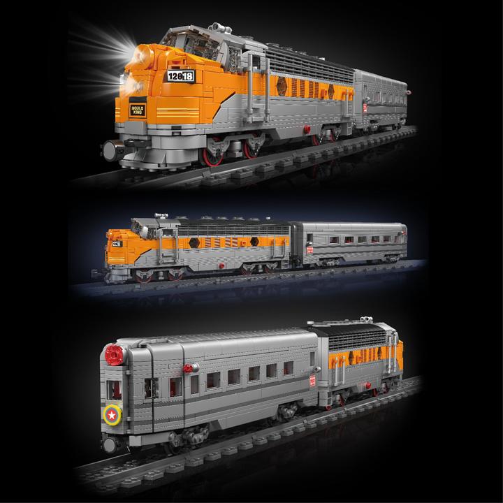 Actual product image Mould King USA EMD F7 WP diesel locomotive