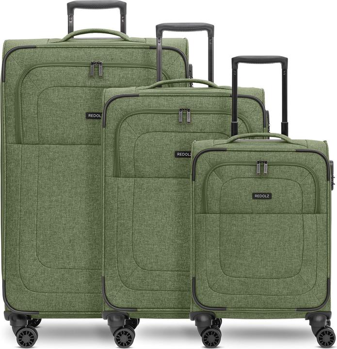 Actual product image Redolz Essentials 12 THREE SET 4-wheel suitcase set, 3-piece, with stretch fold (201 l, XL (from 140l))