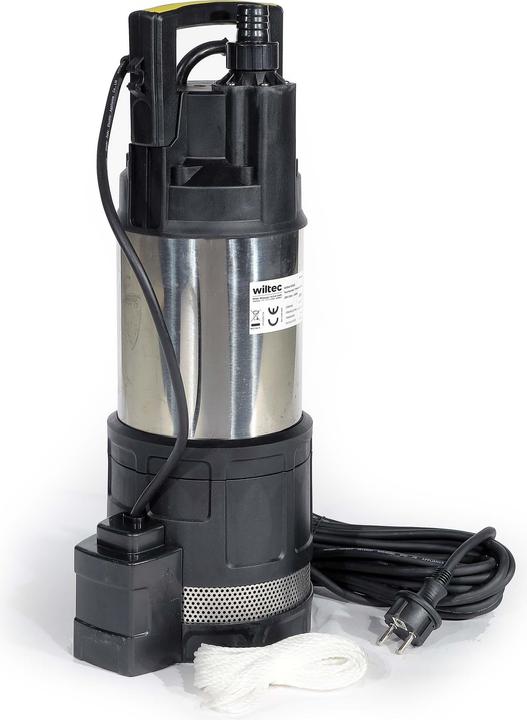 Produktbild Wiltec Tauchpumpe Trockenlaufschutz Schwimmerschalter 1200W Brunnenpumpe 6000l/h (Durchlaufpumpe)