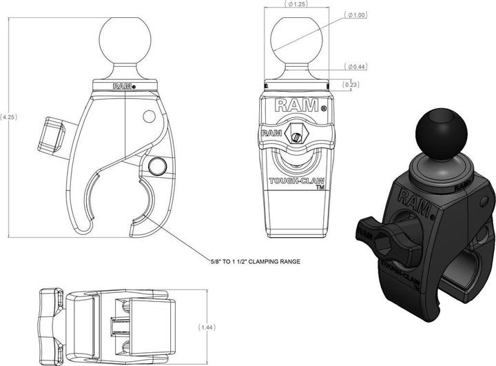 Immagine prodotto Rammount Tough-Claw