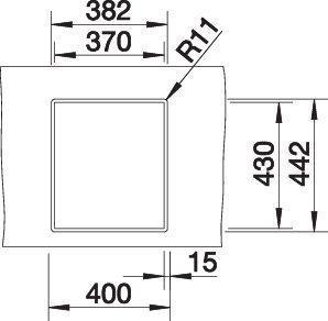 Actual product image Blanco Claron 340-IF Durinox (Fitted sink, 43 cm, 44 cm)