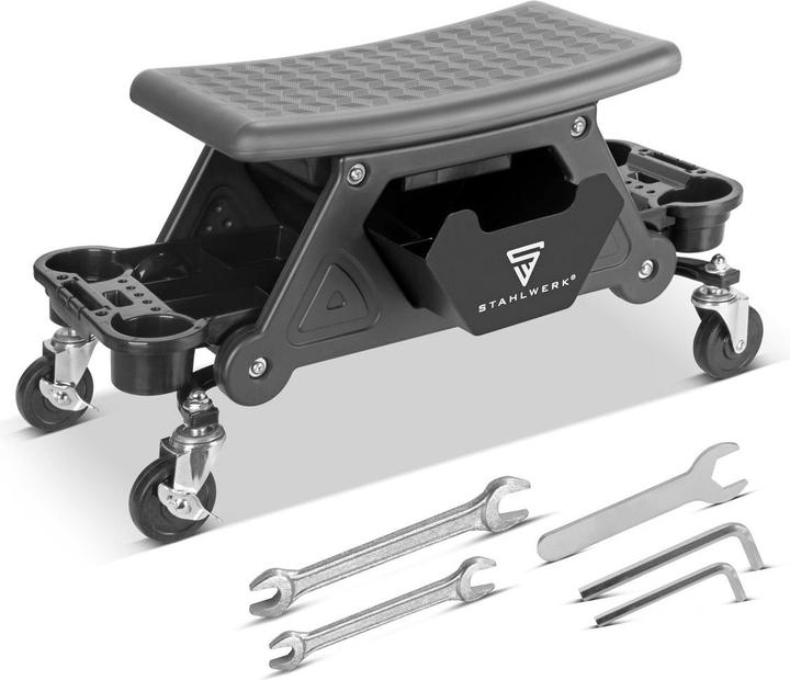 Stahlwerk Workshop stool WRS-185 with 185 kg load capacity Workshop seat Rolling stool (1 x)