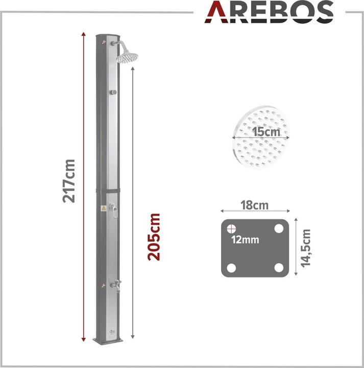 Produktbild Arebos Solardusche