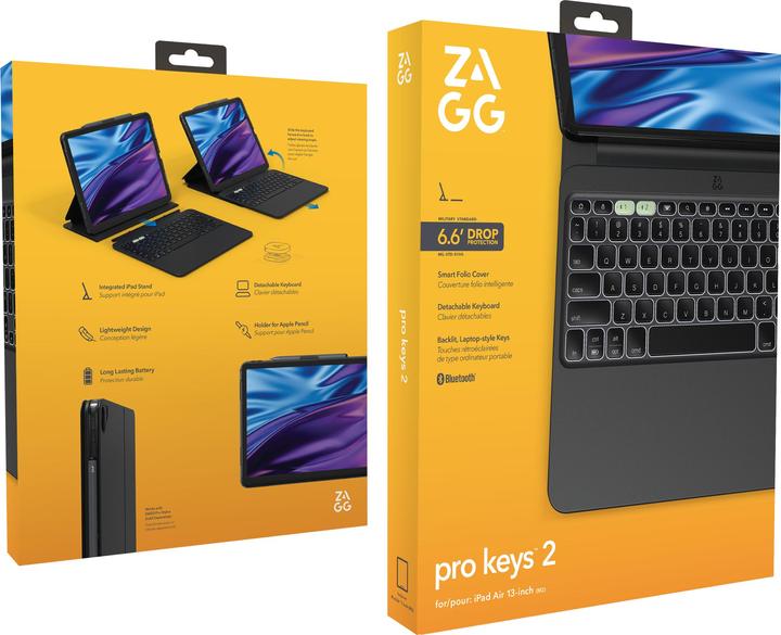 Produktbild Zagg KB ProKey 2 iPad Air 13 M2 Bl Germa (103414654) (DE)