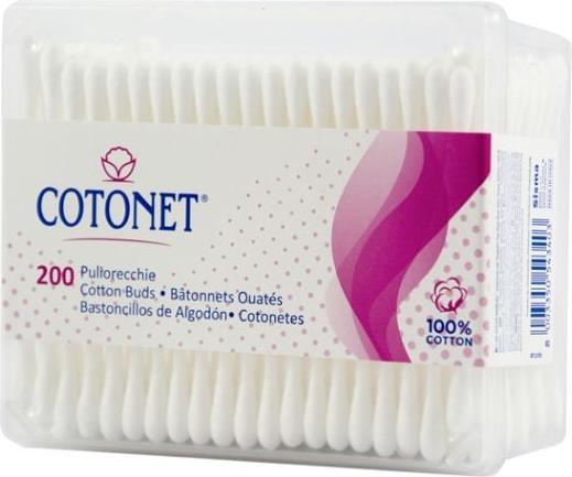 Produktbild Cotonet Wattestäbchen 200er Eckdose transparent