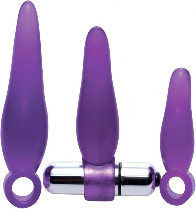 Actual product image Shots Fanny Fiddlers 3 Piece Finger Rimmer Set + Vibrating Bullet