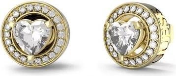 Guess - M'ama Non M'ama Romantic Gold Plated Clear Zircon Earrings JUBE04669JWYGT/U