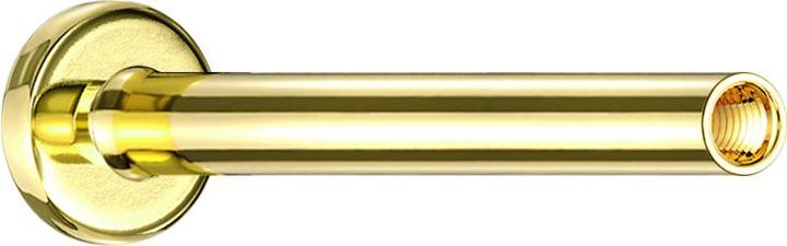 Star Piercing Micro Labret-Stab vergoldet mit 1.2 mm Innengewinde (ohne Messing, Chirurgenstahl 316L)