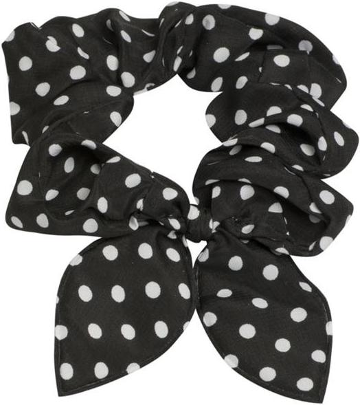 Cravatta per capelli Polka Dots nero/bianco (Elastico per capelli)
