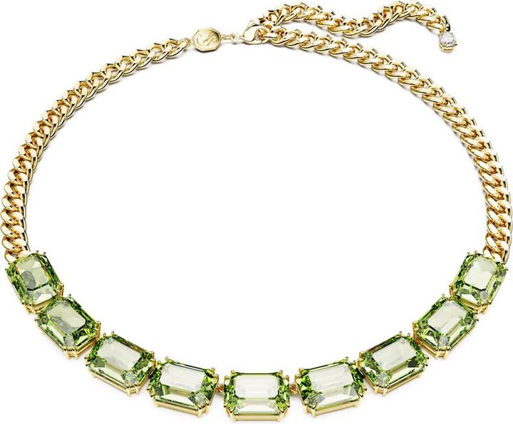 Swarovski Millenia Necklace Octagon Cut Green Gold (Swarovski Metal, 42 - 47 cm)
