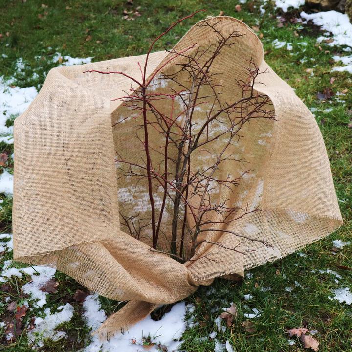 Actual product image Aquagart 55m x 1m Jutegewebe 305g/m² Jutematte Gartenjute Jute Stoff Sackleinen Juteband