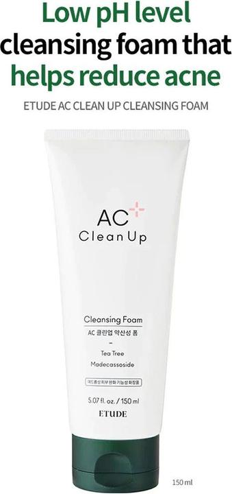 Actual product image Etude House AC Clean up Daily Cleansing Foam (Foam, 150 ml)