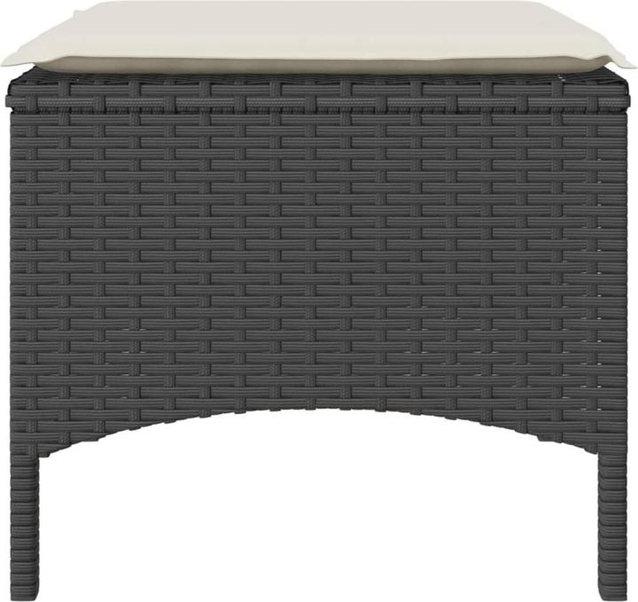 Produktbild VidaXL Gartensofa 2-Sitzer mit Tisch und Hockern