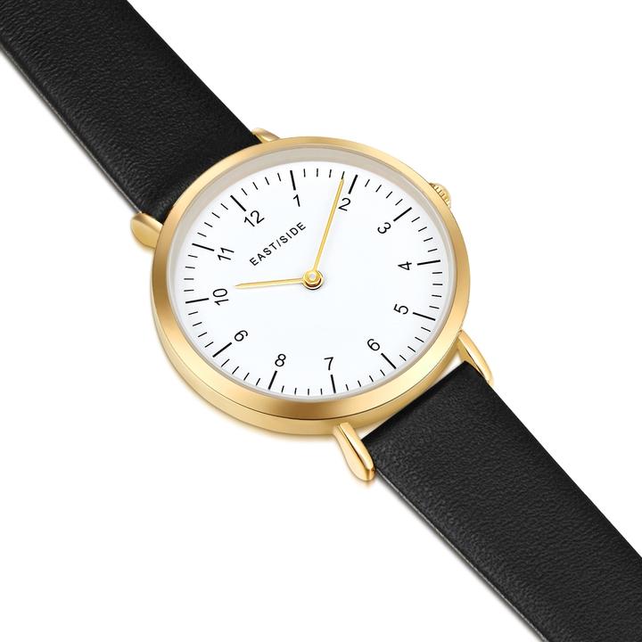 Produktbild Eastside Damen Quarzuhr Rosehill Echtleder schwarz - 23904 (Analoguhr, 32.10 mm)