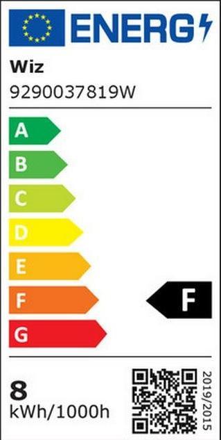 Energie-Label WiZ Tunable White (E27, 8 W, 806 lm, 2 x, F)