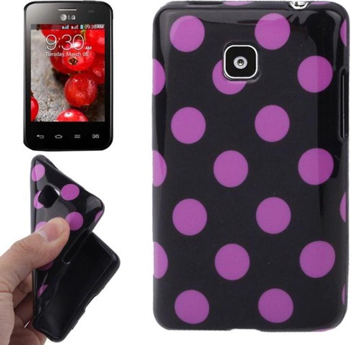 Produktbild König Design Schutzhülle TPU Punkte Case für Handy LG Optimus L3 II / E430 (Optimus L3)