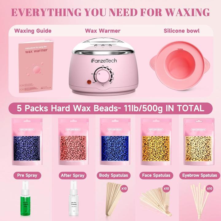 Produktbild NoName Wachsmaschine Set zur Haarentfernung mit Wärmer & Perlen