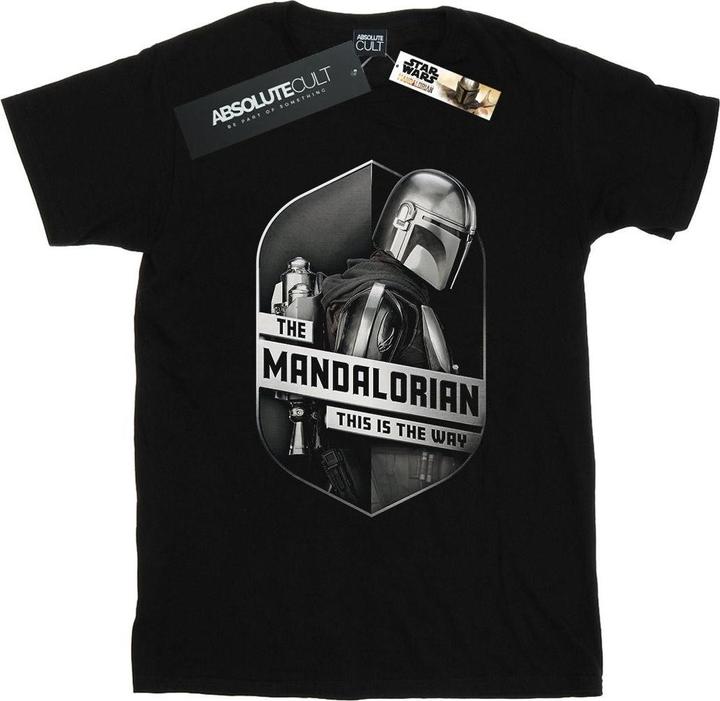Immagine prodotto Star Wars The Mandalorian This Way Mando Shield Maglietta Uomo (4XL)