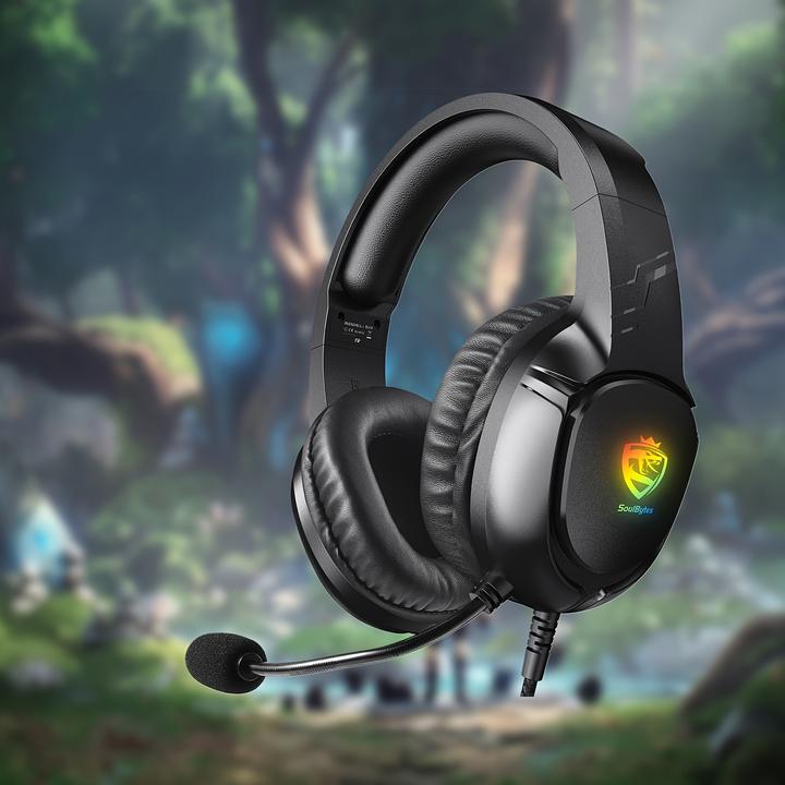 Actual product image PhoneLook SOULBYTES S20 RGB Gaming Headset mit Surround-Sound Mikrofon für PS4 / PS5 / XBOX / PC 3.5 mm (Cable)