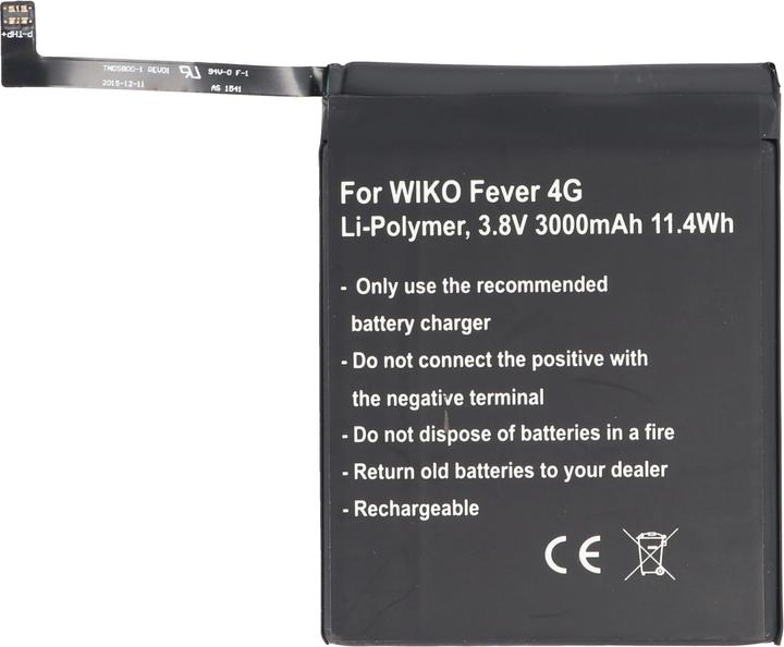 Wiko Febbre della batteria, FEVER 4G Batteria TLP15J15