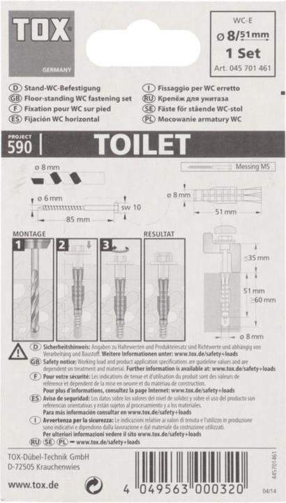 Produktbild Tox WC-Befestigung Toilet Plus 2 Stück (2 Stk.)