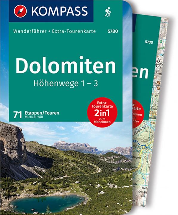 Produktbild Wanderführer Dolomiten Höhenweg 1 bis 3 (Deutsch, Michael Will, 2021)