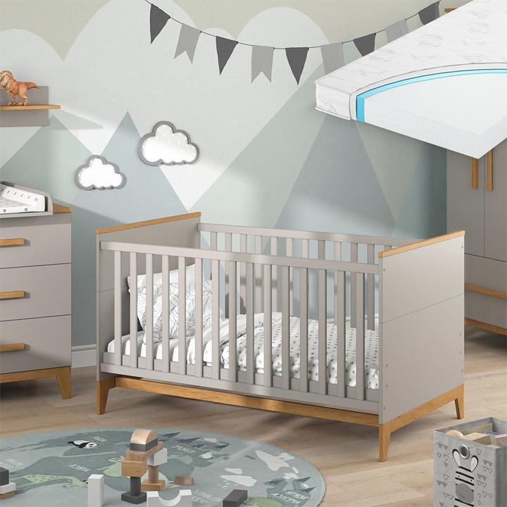 Immagine prodotto VitaliSpa Kinderbett Malia, Cashmere-Eiche, 143.2 x 81 cm, mit Matratze