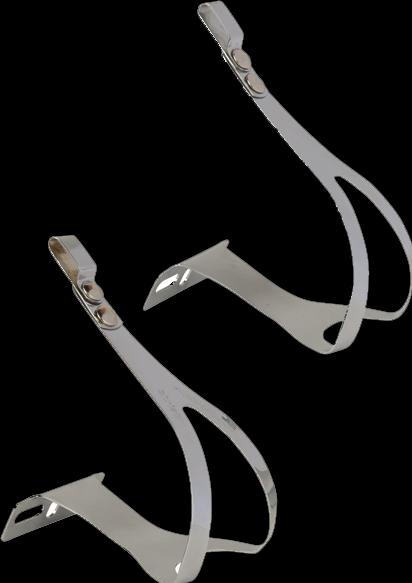 Actual product image Zefal Christophe pedal hook pair stainless steel L/XL
