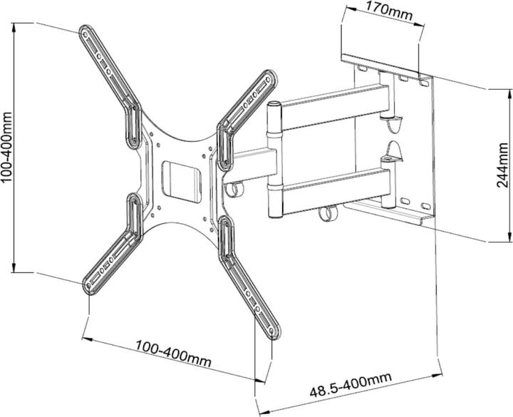 Actual product image Vivanco Wap 410 (Wall, 55", 45 kg)