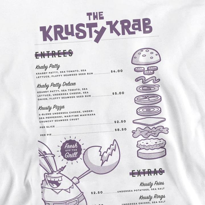 Produktbild Spongebob Squarepants Krusty Krab Menu Sweatshirt (S)
