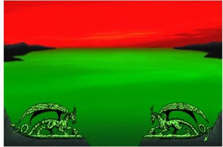 Actual product image Arcane Tinman ART20150 - Dragon Shield: Play mat Red Zone, non-slip play mat