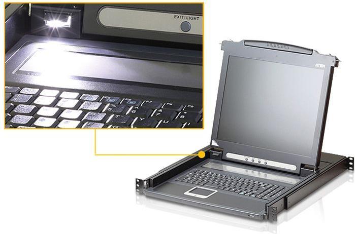 Produktbild Aten CL1000N KVM-Konsole, 19" LCD, VGA, PS/2, Tastaturlayout D
