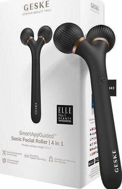 Actual product image Konjac Sponge Roller soniczy do twarzy 4w1 Geske z Aplikacją (szary)