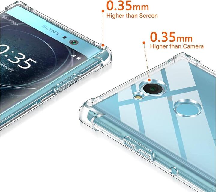 Produktbild Screenguard Sony Xperia XA2 Hülle Crystal Soft Airbag Bumper (Sony Xperia XA2)