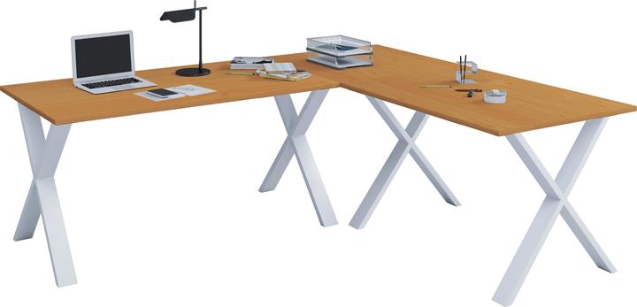 Produktbild VCM Büromöbel Eckschreibtisch Lona Tiefe 50 cm X Weiss (130 x 130 x 76 cm)