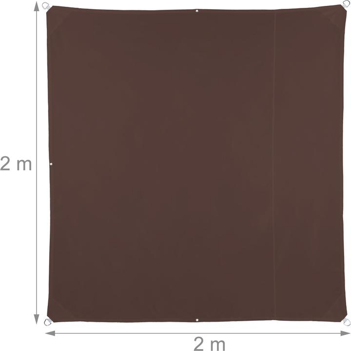 Actual product image Relaxdays Brown Square Shade Sail (200 x 200 x 0.5 cm)
