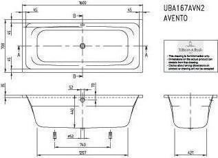 Actual product image Villeroy & Boch V&B Fitted Tub AVENTO R-corner1600x700mm white (132 l, 160 cm, 70 cm)