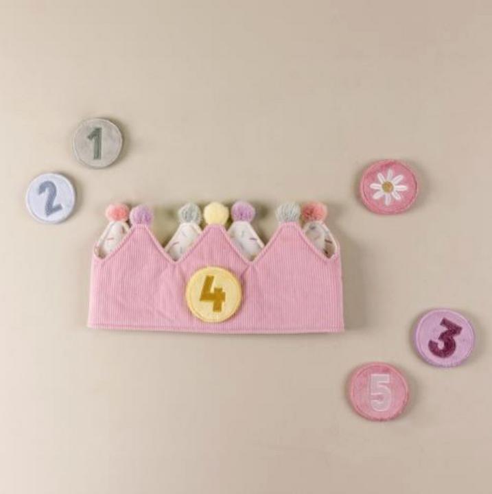 Produktbild Little Dutch Geburtstagskrone mit Zahlen pink