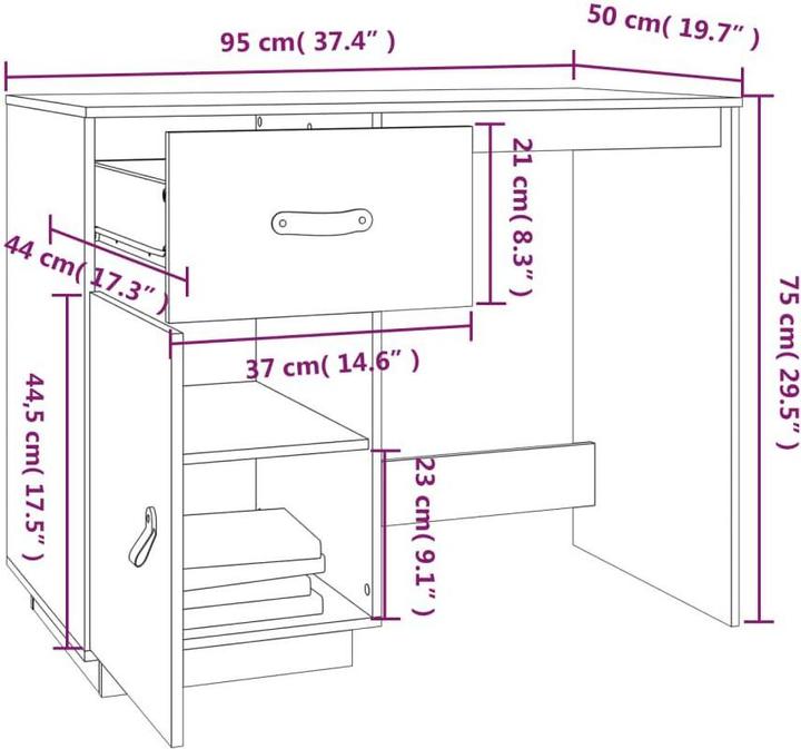 Produktbild VidaXL Janessa (95 x 50 x 75 cm)
