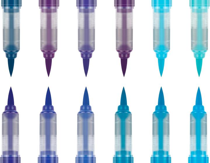 Produktbild Karin PIGMENT DECO BRUSH - Brush Marker (Violett, Hellblau, Blau, 12 x)