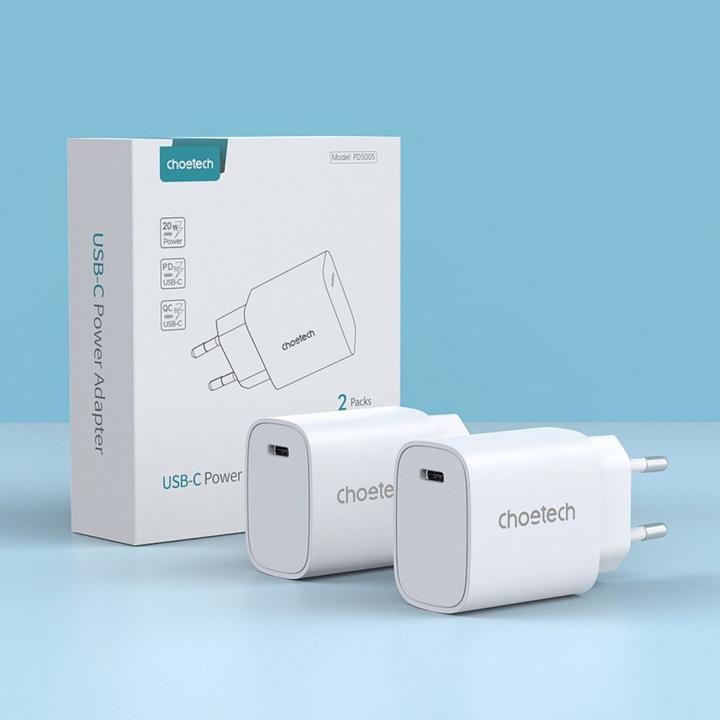 Immagine prodotto Choetech Set di ricarica Q5004 20W PD per iPhone 12/13 (2 pezzi) (20 W)