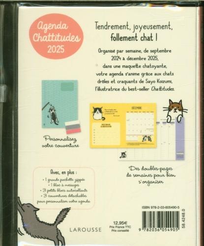 Image du produit Larousse pratique Agenda chattitudes 2025 : septembre 2024 à décembre 2025 (Français)